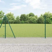 Ograda s stupovima Zelena 1.2 x 10 m Celik