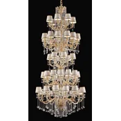 Casa Padrino luxury baroque crystal glass chandelier gold/silver A� 120 x H. 240 cm - Huge chandelier with Venetian crystal glass - Noble & Magnificent - Luxury Quality - Made in Italy