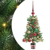 Vidaxl Božično drevo med 150 LED z stojalom Zelena 65 cm PE
