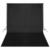 VIDAXL črno ozadje z ogrodjem 500x300cm