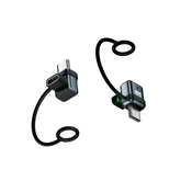 INF 2-Pack Type-C ženski na moški L-adapter: 240W, 120Gbps, Visoka zmogljivost Grey, (5000291409)