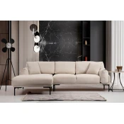Atelier del Sofa Ugaona garnitura Leo 90x65x255cm Krem