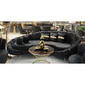 Casa Padrino luxury sofa black/gold 250 x 70 x H. 80 cm - Living room sofa - Hotel sofa - Living room furniture - Hotel furniture - Luxury furnishings - Luxury living room furniture