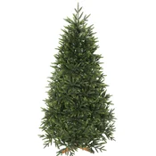 HOMCOM Umetno božično drevo 180cm, nordmannova jelka gosta realistična, 732 vej iz PE, zložljiv podstavek iz borovega lesa, enostavna montaža, božična dekoracija, dom, zelena