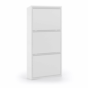 Belo kovinsko stojalo za čevlje s 3 predali Kave Home Rox