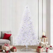 Vidaxl Umestno božično drevo med 300 LED Bela 240 cm PVC in jeklo
