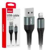 slomart AMiO USB-A - Lightning kabel, 3A, 100 cm
