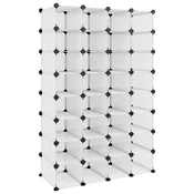 Vidaxl Stojalo za čevlje prozorno 93x36,5x140 cm PP