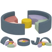 Homestar Set mehkih gradnikov 7 kosov 107x107x30 cm večbarvno