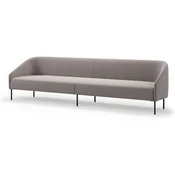 Casa Padrino Luxury Living Room & Hotel Sofa Gray/Black 300 cm - Luxury Furniture