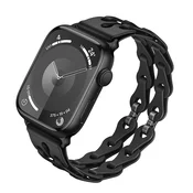 INF Silikonski pašček za uro Apple Watch Series 1-9 & Ultra Black 22 mm, (21685837)