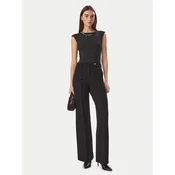 Liu Jo Hlače iz tkanine WF6361 J9189 Črna Relaxed Fit