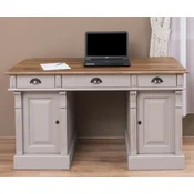 Casa Padrino country style shabby chic desk antique gray/brown 140 x 70 x H. 78 cm - Solid wood office table in country style - Office furniture - Country style furniture - Shabby Chic furniture