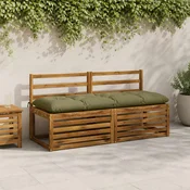 vidaXL Blazina za klop VIANEN 100% poliester Olivno zelena