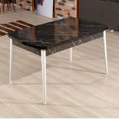 Hanah Home Trpezarijski sto na razvlacenje Bendir, 132-170 cm, Beli
