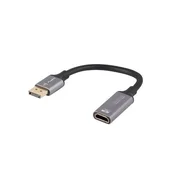 slomart Adapter Lanberg Displayport (M) na HDMI (F), 8K, 20 cm, srebrn