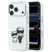 Premium ovitek Karl Lagerfeld Smooth Leather KC Bodies Sketch MagSafe za iPhone 17 Pro Max/18 Pro Max - beige