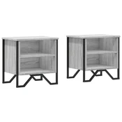 Vidaxl Nočne omarice sonoma hrast 2 kosa 40x30x40 cm inženirski les