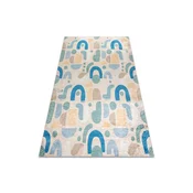 RugsX BAMBINO 61460 pralna preproga Geometrijski za otroke protizdrsna - bež/plava 80x150 cm, (5000359092)