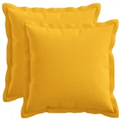 vidaXL Prevleka za blazino 2 pcs HOUTEN Svetlo rumena 45 x 45 cm
