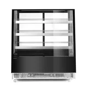 Vitrina s 3 policami, Arktic, črna, 230 V/490 W, 833x1200x(V)1460 mm
