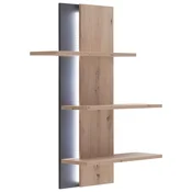 Livetastic STENSKI REGAL 95/118/25 cm barve hrasta