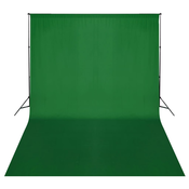 vidaXL Podporni sistem za ozadje 300x300 cm zelene barve