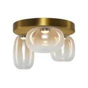 LED plafonska svetiljka VASO LED/12W/230V O 42 cm zlatna/dimna