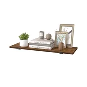 Songmics Komplet 2 stenskih polic 60x20x7 cm rjave barve
