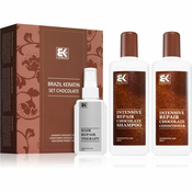 Brazil Keratin Darilni set za suhe in poškodovane čokolade za lase