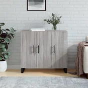 Vidaxl vidaXL Omarica, siva, hrast sonoma, 90x34x80 cm, material na osnovi lesa
