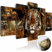 Slika na akrilnom staklu - Golden Jungle [Glass] 100x50
