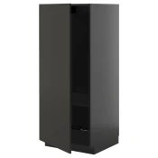 METOD Visoki element s policama, crno-siva/Nickebo mat antracit, 60x60x140 cm