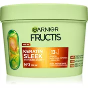 Garnier Maska za suhe in skodrane lase Fructis Keratin Sleek (Maska) 370 ml