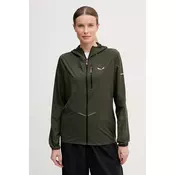 Salewa PEDROC Wind Light jakna s kapuco, temno olivna (S)