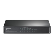 TP-Link TL-SG1008P Upravljano Gigabit Ethernet (10/100/1000) Podrška za napajanje putem Etherneta (PoE) Sivo