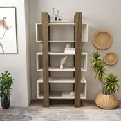 Hanah Home Polica za knjige Reina, 80x150x29.5 cm, Orah-krem