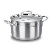 Stainless steel saucepan, with lid, 28 cm / 8.5 l, Alfa - Korkmaz