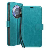 OEM Mayaxess, Denarnica za Honor Magic 8 Lite s trakom in funkcijo stojala, Turkizna, (5000275037)