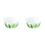 Set of 2 bowls, porcelain, 14 cm, Festive TREES - Nuova R2S