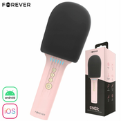 Forever Sing It BMS-500 mikrofon & zvučnik, karaoke, Bluetooth, LED, roza