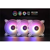 1stCool KIT AURA EVO CRYSTAL ARGB 3x CRYSTAL White 120mm ventilator + ARGB Nano krmilnik