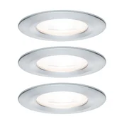 Paulmann 3-svetilni reflektor Nova, okrogel, fiksni, aluminij, IP44, GU10, z - Hodnik - Sodobni - Kovina