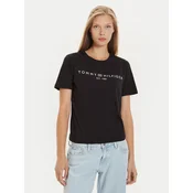 TOMMY HILFIGER Majica  črna / bela