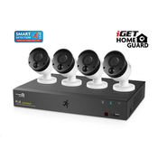 iGET HOMEGUARD HGNVK85304 Sistem kamer PoE s SMART zaznavanjem gibanja, 8-kanalni NVR FullHD 4x zunanja kamera FullHD