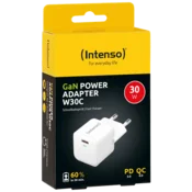 Intenso Punjac kucni, brzi, USB-C, 3A, 30W - Power Adapter W30C Gan, Bijeli