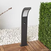 Lucande LED svetilka Juvia, 60 cm, detektor gibanja, IP54 - Sodobni - grafitno siva, opalno bela - Aluminij