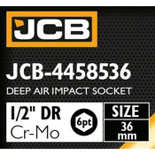 JCB UDARNI KLJUČ HLBOKI 1/2 Cr-Mo 6-kraki 36mm