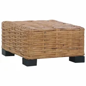 Vidaxl Klubska mizica 47x47x28 cm iz naravnega ratana