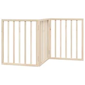 Vidaxl Zložljiva pasja vrata s 3 deli 150 cm topolov les